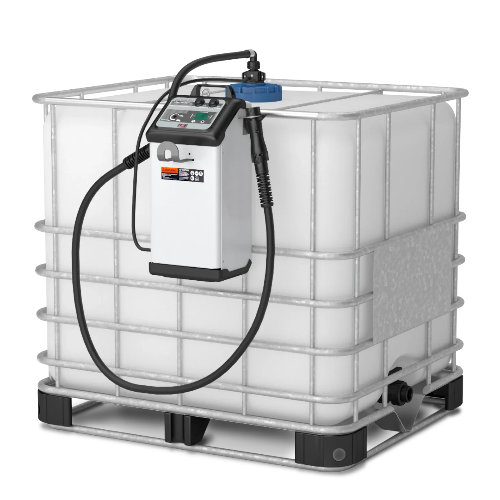 Equipo suministro Adblue para vehiculos en contenedores 1000 litros IBC DELPHIN Piusi